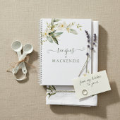 Elegante Wildblume Grüne Weinkultur Notizblock