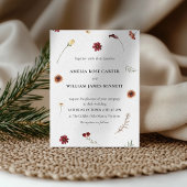 Elegante Wildblume Herbst Hochzeit im Herbst Einladung