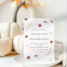 Elegante Wildblume Herbst Hochzeit im Herbst