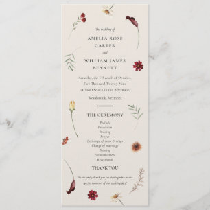 Elegante Wildblume Herbst Hochzeit im Herbst Programm