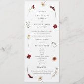 Elegante Wildblume Herbst Hochzeit im Herbst Programm (Vorderseite)