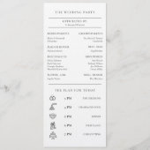 Elegante Wildblume Herbst Hochzeit im Herbst Programm (Rückseite)