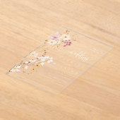 Elegante Wildblume Hochzeit Acryleinladungen (Ablage )
