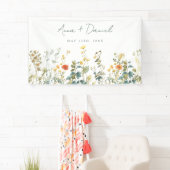 Elegante Wildblume Hochzeit Banner (Insitu)
