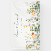 Elegante Wildblume Hochzeit Banner (Vertikal)