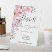 Elegante Wildblume Hochzeit Dessert Bar Sockelschild (In SItu)