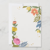 Elegante Wildblume Hochzeit Einladung (Rückseite)
