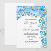 Elegante Wildblume Hochzeit Einladung (Vorne/Hinten)