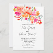 Elegante Wildblume Hochzeit Einladung (Vorderseite)