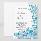 Elegante Wildblume Hochzeit Einladung (Vorne/Hinten)