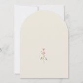 Elegante Wildblume Hochzeit Einladung (Rückseite)