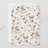 Elegante Wildblume Hochzeit Einladung (Rückseite)