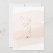 Elegante Wildblume Hochzeit Einladung (Rückseite)