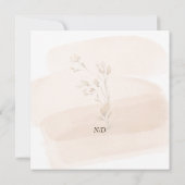 Elegante Wildblume Hochzeit Einladung (Rückseite)