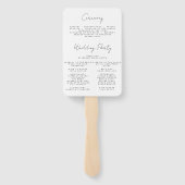 Elegante Wildblume Hochzeit Fächer (Rückseite)