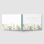 Elegante Wildblume Hochzeit Gästebuch (Voll)
