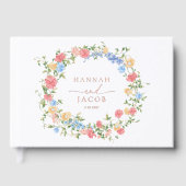 Elegante Wildblume Hochzeit Gästebuch (Vorderseite)