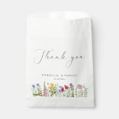Elegante Wildblume Hochzeit Geschenktütchen (Vorderseite)