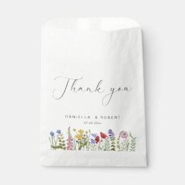 Elegante Wildblume Hochzeit Geschenktütchen