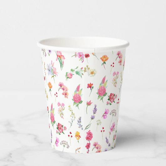 Elegante Wildblume Hochzeit im Wilhelm Garten Pappbecher (Rechts)