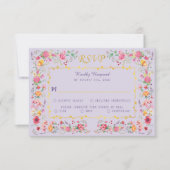 Elegante Wildblume Hochzeit im Wilhelm Garten RSVP Karte (Vorderseite)