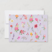 Elegante Wildblume Hochzeit im Wilhelm Garten RSVP Karte (Rückseite)