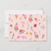 Elegante Wildblume Hochzeit im Wilhelm Garten RSVP Karte (Rückseite)