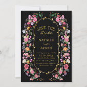 Elegante Wildblume Hochzeit im Wilhelm Garten Save The Date (Vorderseite)