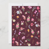 Elegante Wildblume Hochzeit im Wilhelm Garten Save The Date (Rückseite)