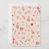 Elegante Wildblume Hochzeit im Wilhelm Garten Save The Date (Rückseite)