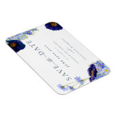 Elegante Wildblume Hochzeit Magnet (Rechte Seite)