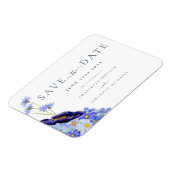 Elegante Wildblume Hochzeit Magnet (Linke Seite)