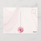 Elegante Wildblume Hochzeit Postkarte (Rückseite)