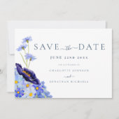Elegante Wildblume Hochzeit Save The Date (Vorderseite)