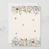 Elegante Wildblume Hochzeit Save The Date (Rückseite)