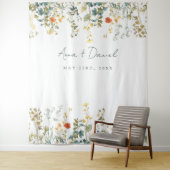 Elegante Wildblume Hochzeit Wandteppich (Beispiel)