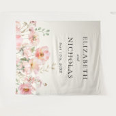 Elegante Wildblume Hochzeit Wandteppich (Vorderseite (Horizontal))