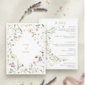 Elegante Wildblume Hochzeiten Details Begleitkarte