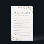 Elegante Wildblume Hochzeitsberatung & Wunschkarte<br><div class="desc">Diese Ratschläge & Wunschkarten sind süße Kekse für Braut und Ehepaar, mit eleganter, zarter Aquarellfarbe-Wildblume und stilvoller moderner Schrift, pastellfarbenen Paletten aus weichgelbem, weißem, salzgrünem, staubgrünem Rose, Rosa, Bordeaux und botanischem Grün, einfach und romantisch. Ideal für rustikales Party, modernes Boho-Brautparty, boho, botanisches Hochzgebirisches Hochzgebirisches Party, botanisches Hochzeitsgarten Frühling und Sommer....</div>