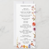 Elegante Wildblume Hochzeitskarte (Rückseite)