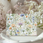 Elegante Wildblume - Hochzeitskarte Begleitkarte