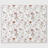 Elegante WildBlume Hochzeitspapier Boho Geschenkpapier (Flach)