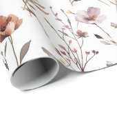 Elegante WildBlume Hochzeitspapier Boho Geschenkpapier (Rolleneckpunkt)