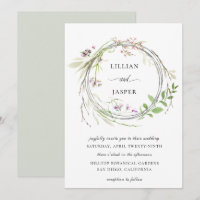 Elegante Wildblume Hoop Wreath Wedding