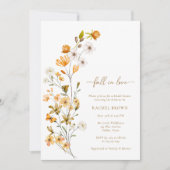 Elegante Wildblume im Brautparty der Liebe Einladung (Vorderseite)