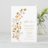 Elegante Wildblume im Brautparty der Liebe Einladung (Stehend Vorderseite)