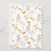 Elegante Wildblume im Brautparty der Liebe Einladung (Rückseite)