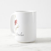 Elegante Wildblume individuell angepasst Kaffeetasse (Vorderseite Links)