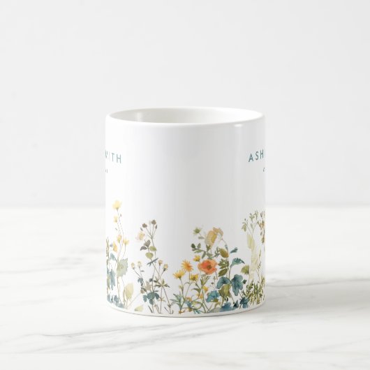 Elegante Wildblume Kaffeetasse (Mittel)