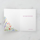 Elegante Wildblume Karte (Innenseite)